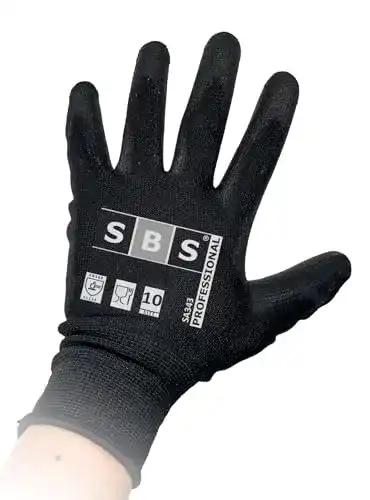 Arbeitshandschuhe SBS 12 Paar Nylonhandschuhe Größe 10