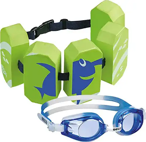 Beco-Schwimmgürtel Beco Schwimmgürtel grün + Schwimmbrille
