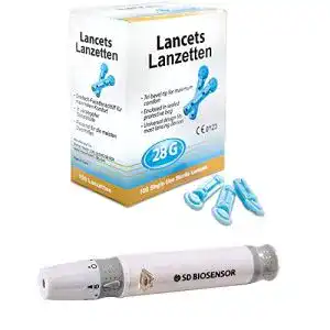 Lanzetten CodeFree Vorteilspack SD Stechhilfe + 100 Blut 28G