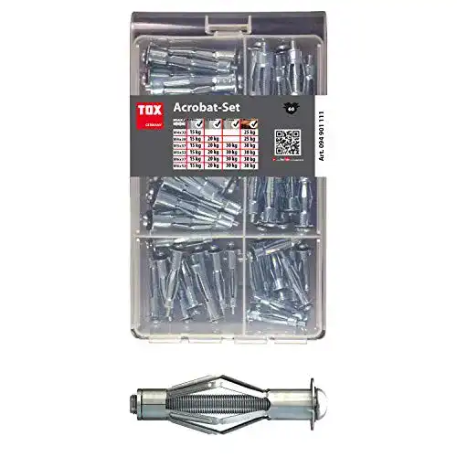 Hohlraumdübel TOX Metall–Sortiment Acrobat Set verzinkt 60 tlg.