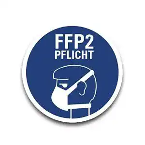 Maskenpflicht-Aufkleber FFP2 MBS-SIGNS Aufkleber Hinweis FFP2