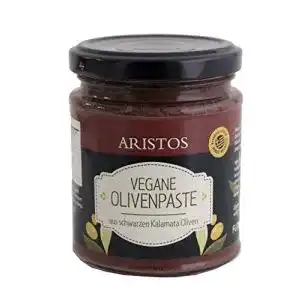 Veganer Brotaufstrich ARISTOS schwarze Tapenade, 3x 190g