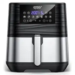 Heißluftfritteuse Innsky 5,5L XXL Edelstahl mit digitalen LED-Display