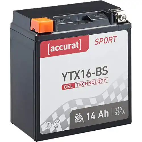 Motorradbatterie 12 V 14 Ah Accurat Motorradbatterie Sport