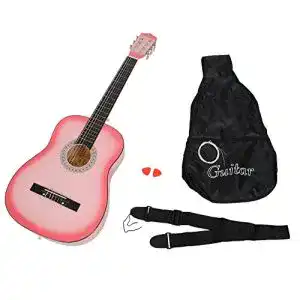 Kindergitarren ts-ideen Akustik Gitarre Klassikgitarre Rosa Schwarz