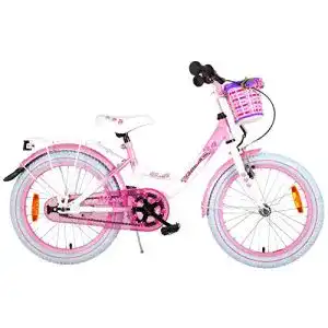 Mädchenfahrrad Volare Kinderfahrrad Rose 18 Zoll Rosa/Weiß