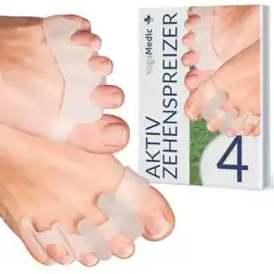 Zehenspreizer YOGAMEDIC Silikon für alle Zehen [4x], 0% BPA