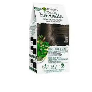 Braune Haarfarbe Garnier Herbalia Color, permanente Haarfarbe