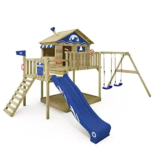 Doppelschaukel mit Rutsche Wickey Spielturm Klettergerüst
