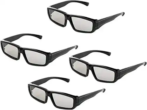 3D-Brille YiHao 4er Pack Unisex Passive Polarisierte, Family Pack