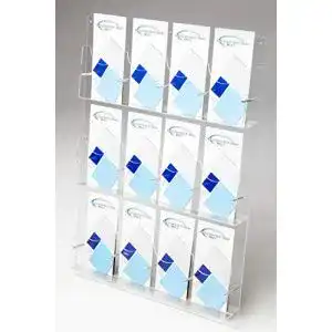 Prospekthalter Acrylglastechnik Danier 12- Fach Flyerwandhalter