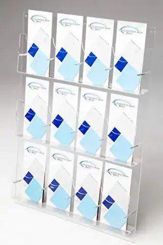 Prospekthalter Acrylglastechnik Danier 12- Fach Flyerwandhalter