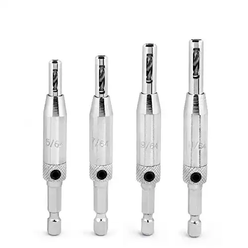 Scharnierbohrer QWORK 4-teiliges Scharnier Bohrer, Hardware