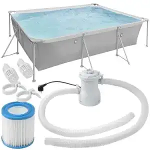 Pool eckig TecTake 800932 Swimmingpool rechteckig, inkl. Pumpe