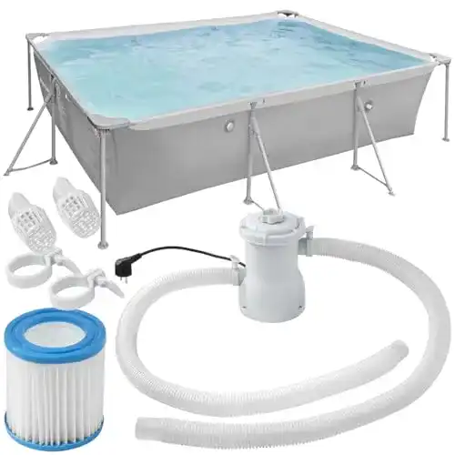 Pool eckig TecTake 800932 Swimmingpool rechteckig, inkl. Pumpe