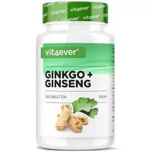 Ginseng-Kapseln Vit4ever Ginkgo + Ginseng – 365 Tabletten