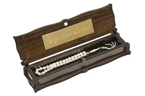 Tesbih Gök-Türk Gebetskette – 925 Sterling Silber mit Schatulle