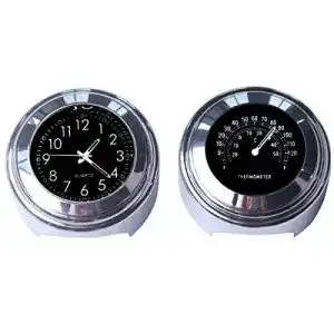 Motorrad-Uhr Riloer 2pcs 7/8 Zoll Motorrad Lenkeruhr