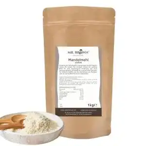 Mandelmehl MR. BROWN vollfett, glutenfrei, vegan, 1 kg