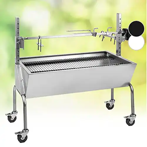 Spanferkelgrill OneConcept Sauenland – 2 Grillroste, 4 Rollen