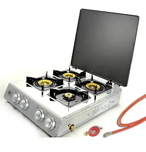 Die beste Gaskocher 4-flammig NJ NGB-400C Hochwertiger Edelstahl 2026 Test Bestseller Gaskocher 4-flammig NJ NGB-400C Hochwertiger Edelstahl