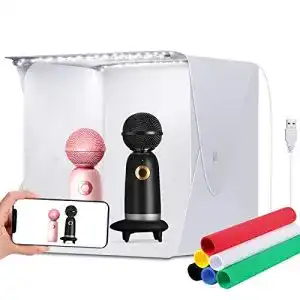 Fotobox JHS-TECH Mini Tragbares Fotostudio Zelt, LED