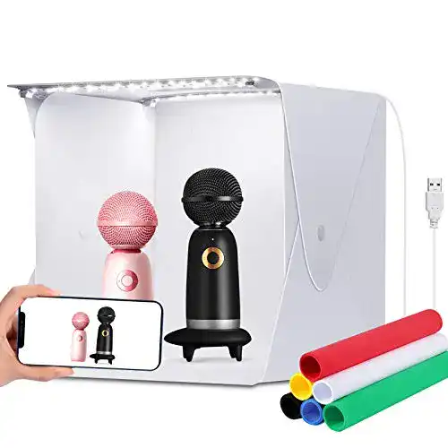 Fotobox JHS-TECH Mini Tragbares Fotostudio Zelt, LED