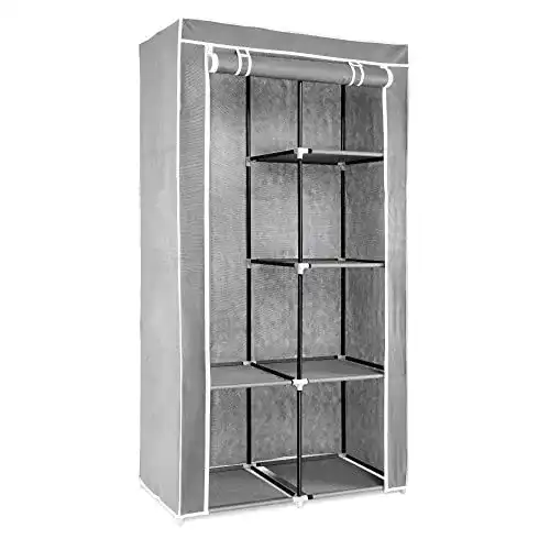 Stoffschrank Navaris Stoff Kleiderschrank mit Kleiderstange