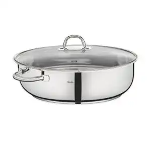 Edelstahl-Bräter Fissler (8,8 L – Ø 38 cm) großer ovaler Schmortopf