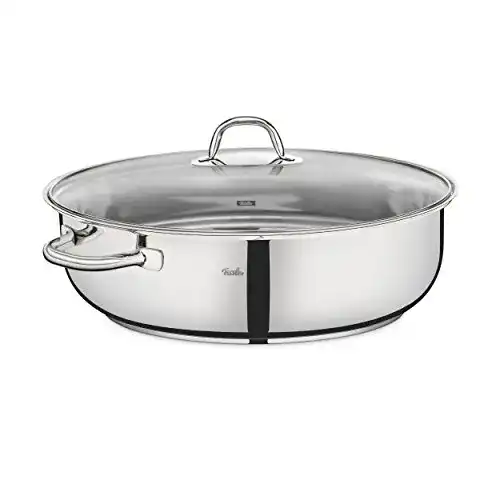 Edelstahl-Bräter Fissler (8,8 L – Ø 38 cm) großer ovaler Schmortopf