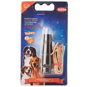 Hundepfeife Nobby Büffelhornpfeife, zwei-Ton 7 cm