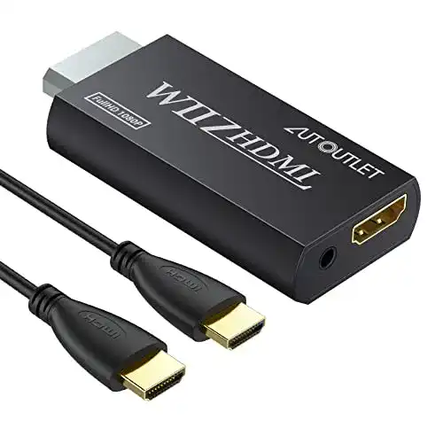 Wii-to-HDMI AUTOUTLET Wii zu HDMI Adapter, 1080P/720P