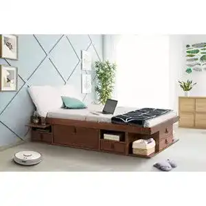 Massivholzbett Memomad Funktionsbett Bali 180×200 Karamell