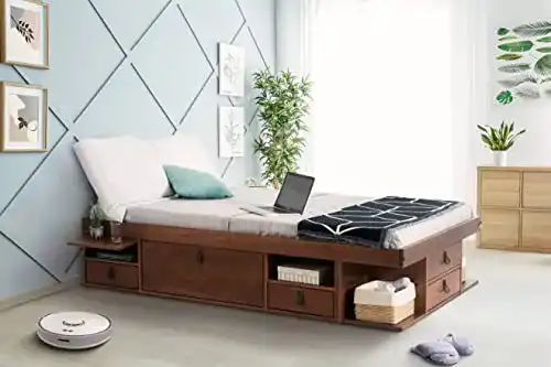 Massivholzbett Memomad Funktionsbett Bali 180×200 Karamell