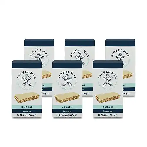Lasagneplatten DINKEL MAX Bio Lasagne, 6 x 300 g