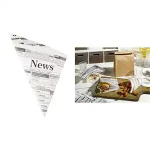 Pommestüten PAPSTAR 1000 Pommes-Frites-Spitztüten, Newsprint