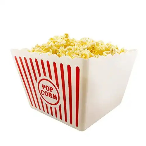 Popcorneimer Novelty Place Kunststoff rot & weiß gestreift