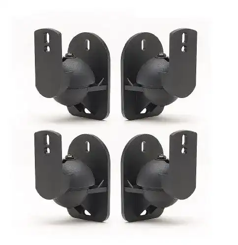 Lautsprecher-Wandhalterung techsol 4 Pack Schwarz, Universal