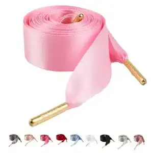 Pinke Schnürsenkel VLACE Satin Schnürsenkel rosa – Satin