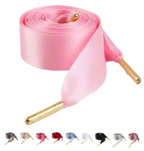 Pinke Schnürsenkel VLACE Satin Schnürsenkel rosa – Satin