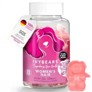 Haar-Gummibärchen IvyBears Haar Vitamine, pink, 60 Stück
