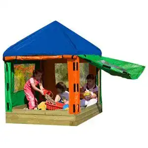 Sandkasten mit Dach Gartenpirat Sandkasten Toni aus Holz Pavillon