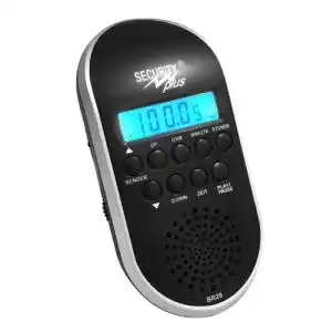 Fahrradradio Security Plus ® Fahrrad Radio BR 28, Schwarz-Silber