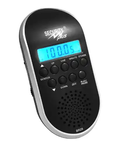 Fahrradradio Security Plus ® Fahrrad Radio BR 28, Schwarz-Silber