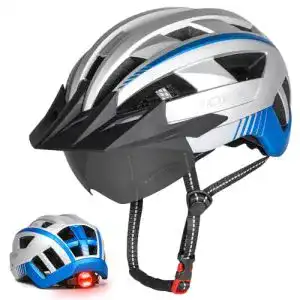 Fahrradhelm Herren mit Visier VICTGOAL LED Rücklicht