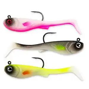 Gummifisch FISHN ® GRUMPYbaby Set – Gewicht: 13g, Länge: 11cm – Extreme Schwimmaktion, Angelköder zum Hechtangeln
