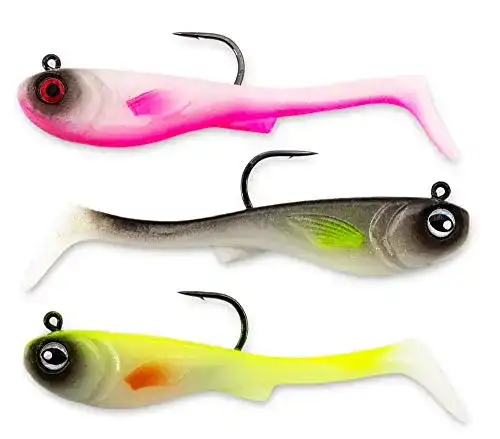 Gummifisch FISHN ® GRUMPYbaby Set – Gewicht: 13g, Länge: 11cm – Extreme Schwimmaktion, Angelköder zum Hechtangeln