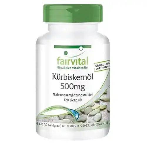 Kürbiskern-Kapseln fairvital KürbiskernÖl Kapseln 500mg