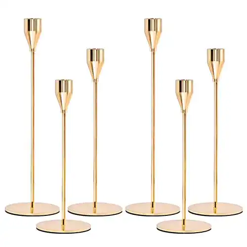 Kerzenständer Pesonlook 6 Packungen Kerzenhalter Gold