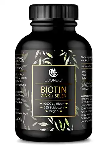 Biotin Luondu hochdosiert 10.000 mcg pro Tablette, 365 Tabletten